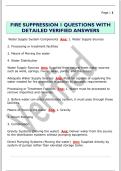 FIRE SUPPRESSION 1 QUESTIONS WITH  DETAILED VERIFIED ANSWERS