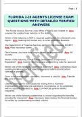 FLORIDA 2-20 AGENTS LICENSE EXAM  QUESTIONS WITH DETAILED VERIFIED  ANSWERS