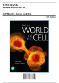 Test Bank - Becker's World of the Cell&comma; 10th Edition &lpar;Hardin&comma; 2022&rpar; Chapter 1-26 &vert; All Chapters