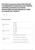 NCCAOM Acupuncture Board 2025 UPDATE&vert; COMPREHENSIVE QUESTIONS AND VERIFIED ANSWERS &lpar;COMPLETE SOLUTIONS&rpar; GUARANTEED SUCCESS &vert;GRADE A&plus;&excl;&excl; &lpar;100&percnt; ACCURATE&rpar; GET IT RIGHT&excl;&excl;