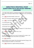 GERIATRICS HESI&sol;FINAL EXAM  QUESTIONS WITH DETAILED VERIFIED  ANSWERS 