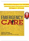 Test Bank for Emergency Care &lpar;EMT&rpar;&comma; 13th Edition by Daniel Limmer & Michael O&rsquo;Keefe &ndash; Comprehensive Exam Set &ndash; Updated 2026