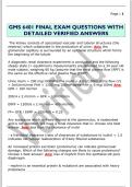 GMS 6401 FINAL EXAM QUESTIONS WITH  DETAILED VERIFIED ANSWERS