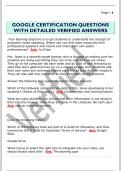 GOOGLE CERTIFICATION QUESTIONS  WITH DETAILED VERIFIED ANSWERS