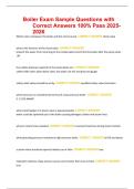 Boiler Exam Sample Questions with Correct Answers 100- Pass 2025-2026