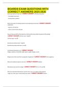 BOARDS EXAM QUESTIONS WITH CORRECT ANSWERS 2025-2026&period;