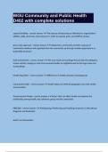 WGU Community and Public Health D402 with complete solutions