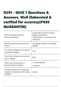 D291 - QUIZ 1 Questions & Answers&comma; Well Elaborated & verified for accuracy&lpar;PASS GUARANTEE&rpar;&period;