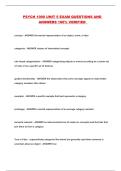 PSYCH 1000 UNIT 5 EXAM QUESTIONS AND ANSWERS 100&percnt; VERIFIED 