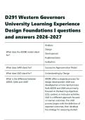 D291 Western Governors University Learning Experience Design Foundations questions and answers