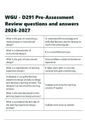 WGU - D291 Pre-Assessment Review questions and answers 2026-2027&period;