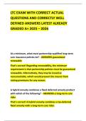 LTC EXAM WITH CORRECT ACTUAL QUESTIONS AND CORRECTLY WELL DEFINED ANSWERS LATEST ALREADY GRADED A&plus; 2025 &ndash; 2026