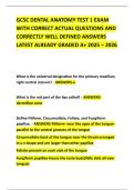 GCSC DENTAL ANATOMY TEST 1 EXAM WITH CORRECT ACTUAL QUESTIONS AND CORRECTLY WELL DEFINED ANSWERS LATEST ALREADY GRADED A&plus; 2025 &ndash; 2026