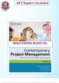 Solutions Manual for Contemporary Project Management&colon; Plan-Driven and Agile Approaches &lpar;5th Edition&rpar; &ndash; Jeffrey Kloppenborg  Complete Step-by-Step Solutions &vert; All Chapters Included &vert; PDF Format