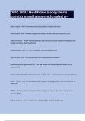 D391 WGU Healthcare Ecosystems questions well answered graded A&plus;