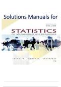 SOLUTIONS MANUAL for Statistics for Management and Economics 11th Edition by Gerald Keller 2024 &vert;&vert; All Chapters &lpar; 1-18 &rpar;