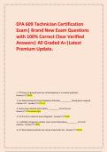  EPA 609 Technician Certification Exam&vert; Brand New Exam Questions with 100&percnt; Correct Clear Verified Answers&vert; All Graded A&plus;&vert;Latest Premium Update&period;