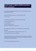 Adult health 2 &lpar;WGU D446&rpar; questions well answered