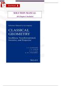 Classical Geometry &ndash; Complete Solutions Manual by I&period; E&period; Leonard &vert; Worked Solutions PDF &lpar;All Chapters Included&rpar;