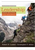 TESTBANK FOR Leadership &semi; Theory &comma;Application and Skill Development 6th Edition by Lussier
