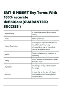 EMT-B NREMT Key Terms With 100- accurate definitions&lpar;GUARANTEED SUCCESS &rpar;&period;