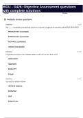 WGU - D426: Objective Assessment questions with complete solutions