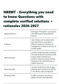 NREMT - Everything you need to know Questions with complete verified solutions &plus; rationales 2026-2027