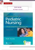 Pediatric Nursing: Critical Components of Nursing Care 3rd Edition – Complete Test Bank by Rudd (All Chapters Included)