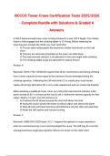 NCCCO Tower Crane Certification Tests 2025&sol;2026 - Complete Bundle with Solutions & Graded A Answers