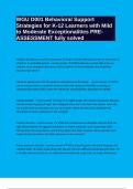WGU D001 Behavioral Support Strategies for K-12 Learners with Mild to Moderate Exceptionalities PRE-ASSESSMENT fully solved