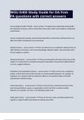 WGU D402 Study Guide for OA from PA questions with correct answers