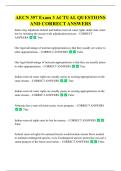AECN 357 Exam 3 ACTUAL QUESTIONS  AND CORRECT ANSWERS