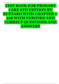 Primary Care &ndash; 6th Edition &lpar;Buttaro&rpar; &vert; Complete Test Bank for Chapters 1&ndash;228 with Verified Answers