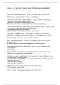 CHLH 101 EXAM 1 &lpar;2&period;0&rpar; QUESTIONS & ANSWERS