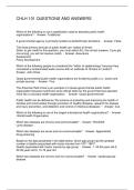 CHLH 101 QUESTIONS AND ANSWERS