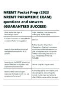 NREMT Pocket Prep &lpar;2023 NREMT PARAMEDIC EXAM&rpar; questions and answers 