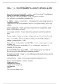 CHLH 101- ENVIRONMENTAL HEALTH STUDY GUIDE