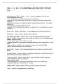 CHLH 101 CH&period; 13 &lpar;HEALTH CARE DELIVERY IN THE US&rpar;