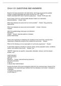 CHLH 101 QUESTIONS AND ANSWERS