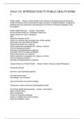 CHLH 101 INTRODUCTION TO PUBLIC HEALTH EXAM I
