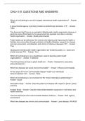 CHLH 101 QUESTIONS AND ANSWERS