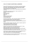 CHLH 101 EXAM 2 QUESTIONS & ANSWERS