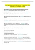 APM Questions with all Correct & 100&percnt; Verified Answers&vert; Guaranteed to Pass