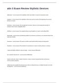 atin 3 Exam Review Stylistic Devices Questions With All Complete And Verified Solutions&period;
