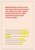  Millwright Alberta Period 1 Final Exam&vert; Brand New Exam Questions with 100&percnt; Correct Clear Verified Answers&vert;All Graded A&plus;&vert;100&percnt; Guaranteed Success&vert;Latest Premium Update&period;