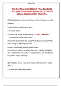 NCE NATIONAL COUNSELLING FINAL EXAM 2026  TESTBANK  VERSION QUESTIONS AND ACCURATE  ACTUAL EXAM ALREADY GRADED A&plus;