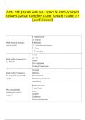 APM PMQ Exam with All Correct & 100&percnt; Verified Answers &vert;Actual Complete Exam&vert; Already Graded A&plus; &lpar;Just Released&rpar; 