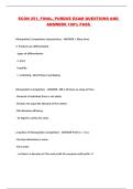 ECON 251&comma; FINAL&comma; PURDUE EXAM QUESTIONS AND ANSWERS 100&percnt; PASS 