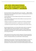 LDR-302S ORGANIZATIONAL CULTURE EXAM QUESTIONS & DETAILED CORRECT ANSWERS