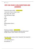 NTR 108&colon; Exam 2 &lpar;UB&rpar; Actual Test Questions with Detailed Verified Answers &sol; Already Graded A&period;